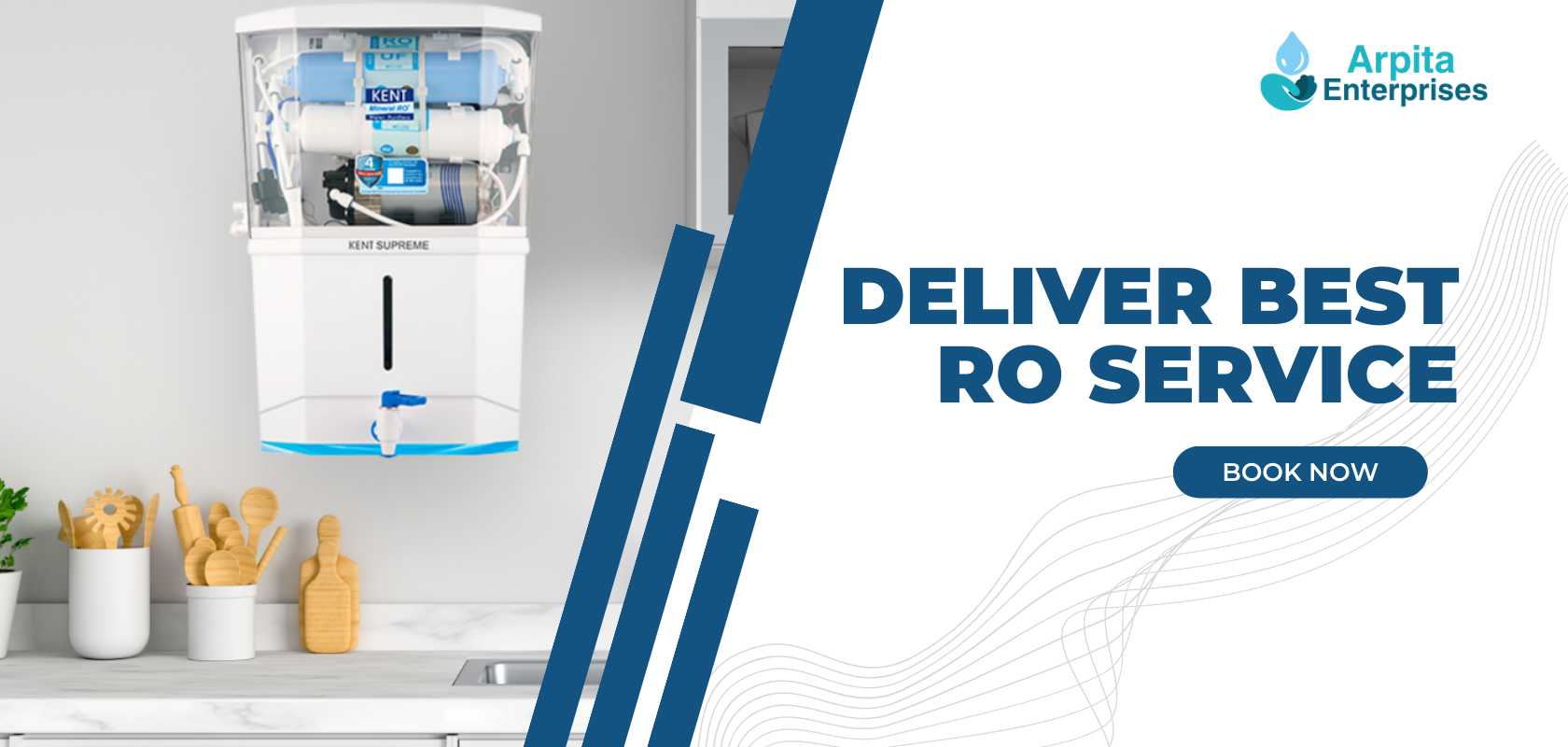 Deliver Best Ro Service — Website Banner design by Abhijit